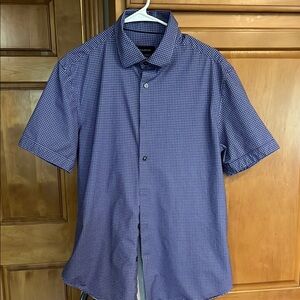 Bugatchi Purple Casual Button Down Shirt Short Sleeve